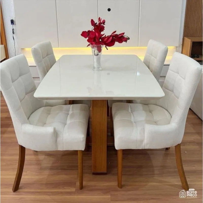 Sala De Jantar Moderna 4 Cadeiras Hera Royal Requinte Salas