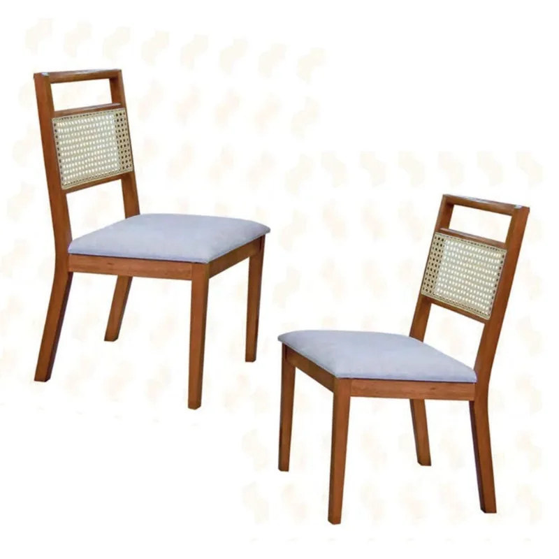 Cadeiras P- Mesa De Jantar Madeira Maciça - Luna - Art Salas