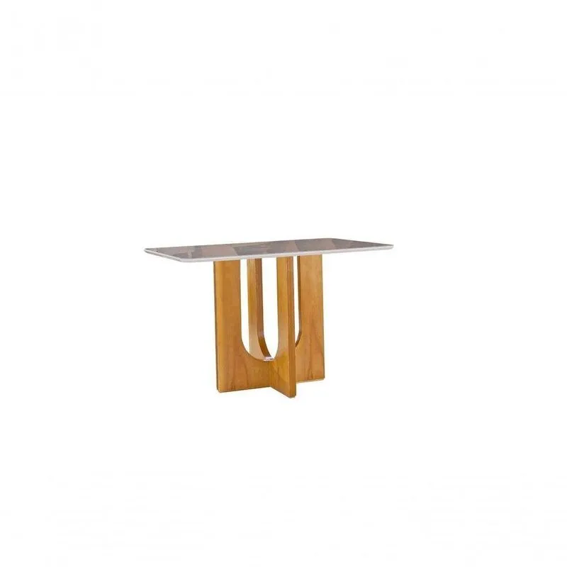 Mesa De Jantar Com Vidro Laminada - Salermo 120x90 Art Salas