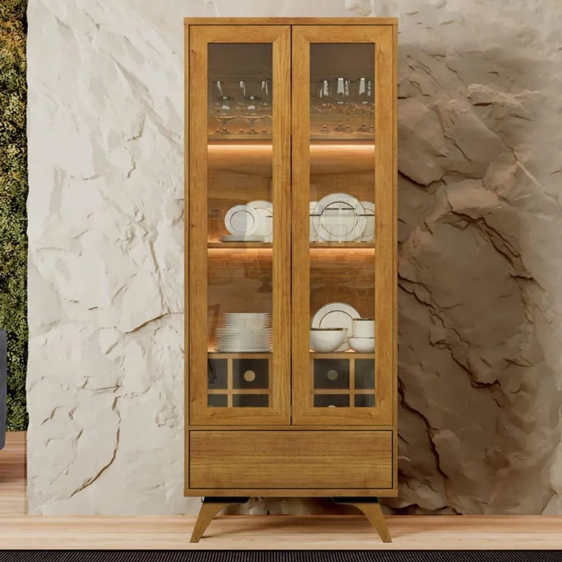 Cristaleira 2 Portas Com Led - Vitrum-naturale - Mavau