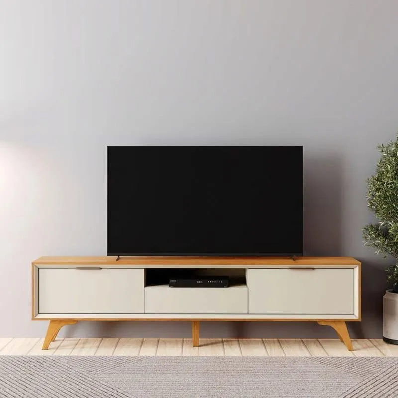 Rack 3 Gavetas Moderno -viena-naturale-off White Mavau