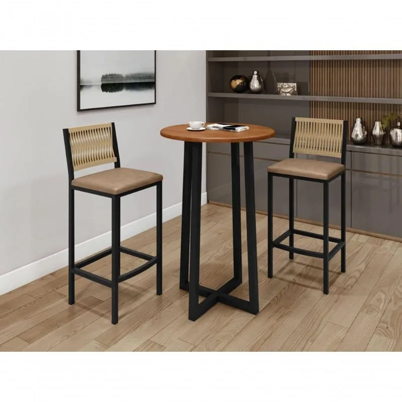 Bistrô Completo Com 2 Banquetas - Coliseu - Paonanda Decor