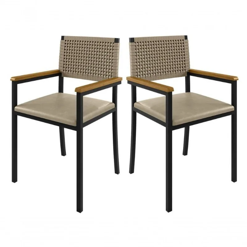 Cadeiras Para área Gourmet Com Braço - Madri Paonanda Decor