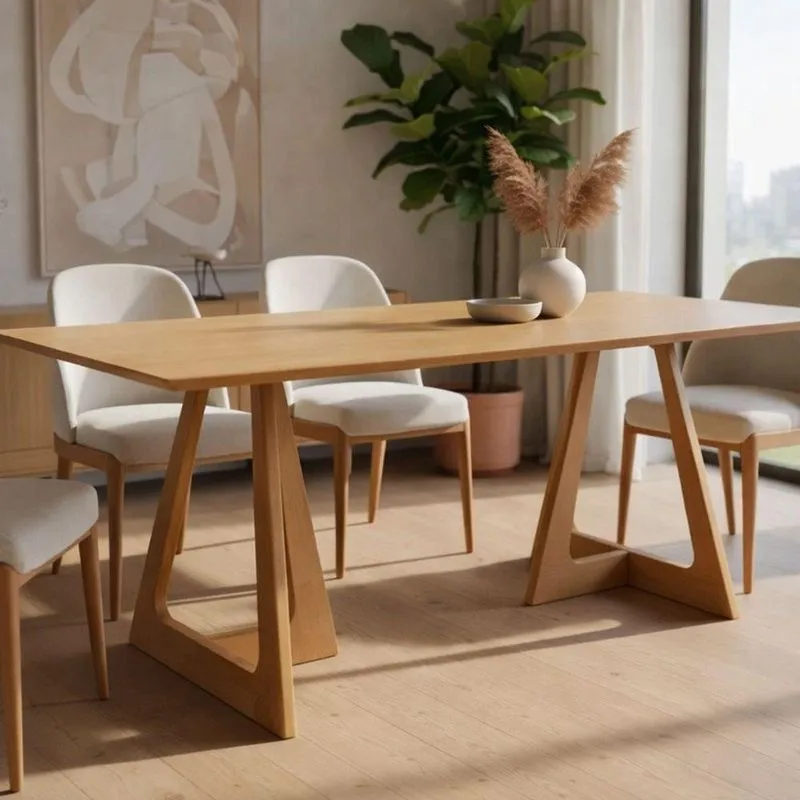 Mesa De Jantar Laminada 2,20m X 1,10m Bossa Gold Salas