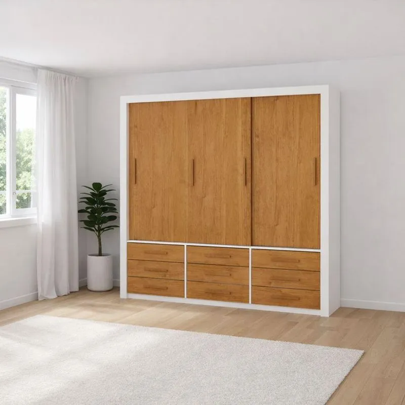 Guarda Roupa 3 Portas 9 Gavetas Imperium -grand Line