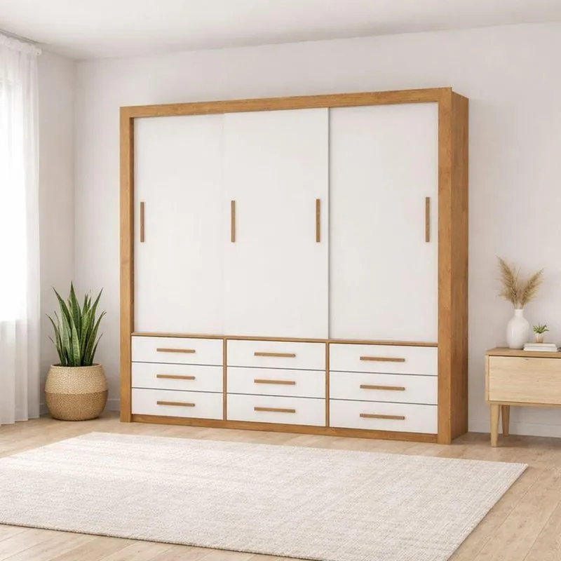 Guarda Roupa 3 Portas 9 Gavetas Imperium -grand Line