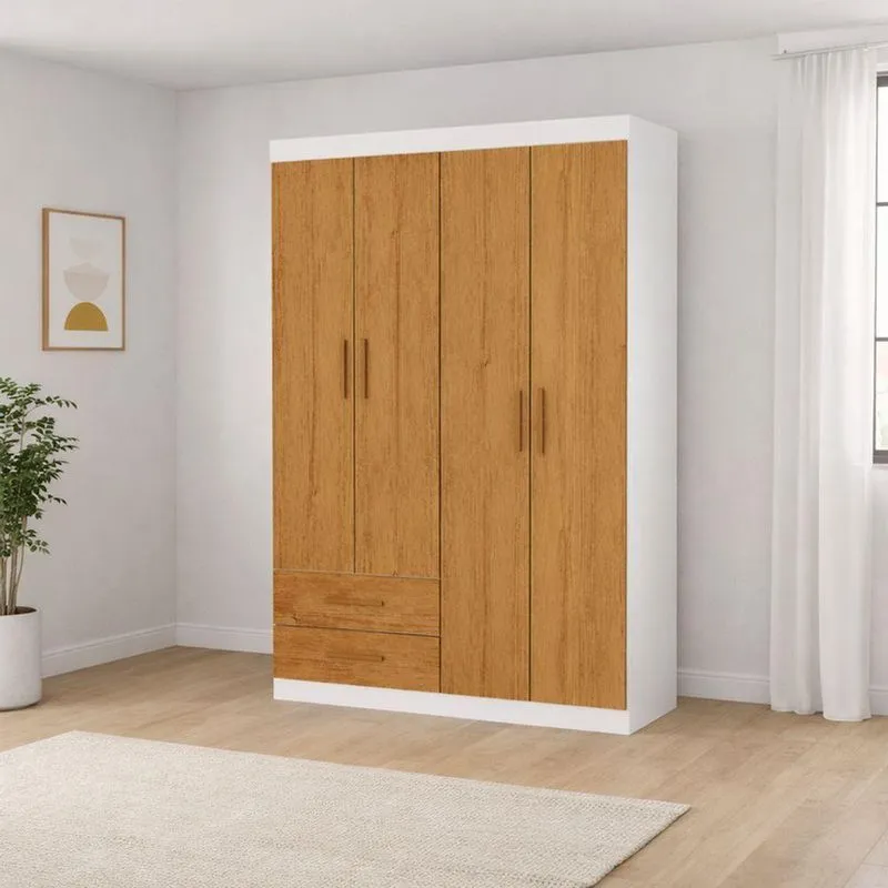 Guarda Roupa 4 Portas 2 Gavetas Allure -grand Line