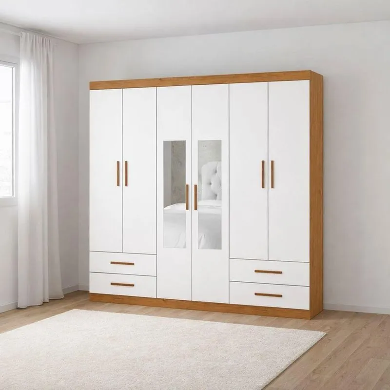 Guarda Roupa 6 Portas 4 Gav 2 Espelhos Allure -grand Line