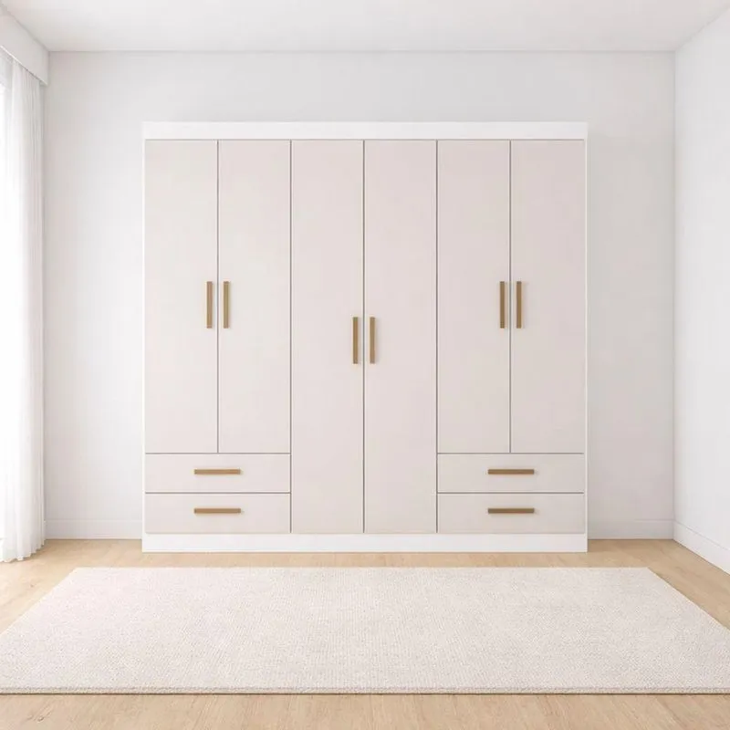 Guarda Roupa 6 Portas 4 Gavetas Allure -grand Line