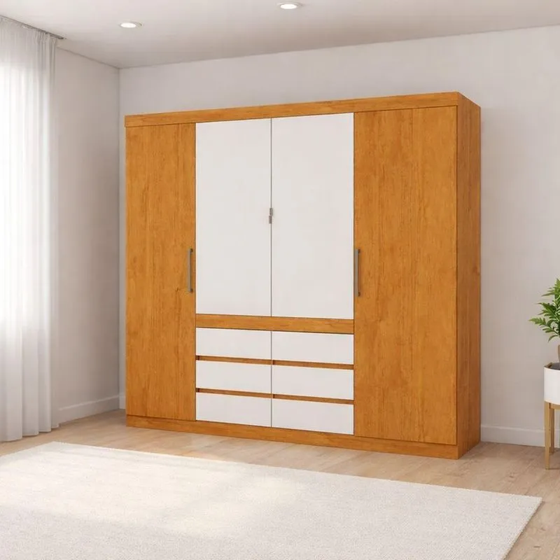 Guarda Roupa 4 Portas 6 Gavetas Xline -grand Line