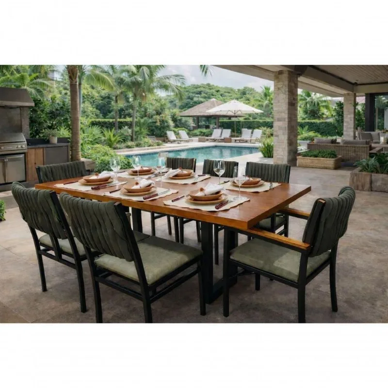 Conjunto Externo Náutica 8 Cadeiras Elegance Solare-verde Pt
