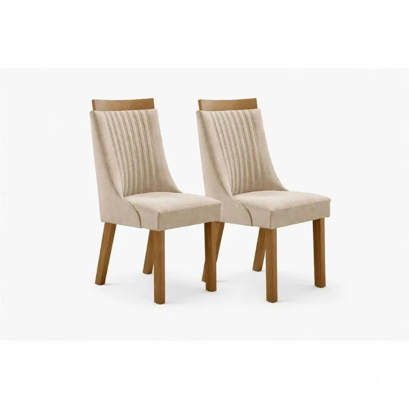 Cadeiras para Mesa de Jantar Estofada Dublin Estrutura em MDF Encosto Anatômico Domus Parati