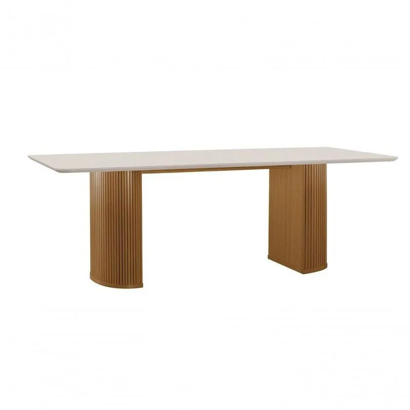 Mesa De Jantar Jade 6 Lugares Retangular Tampo De Vidro 180x90cm Domus Parati