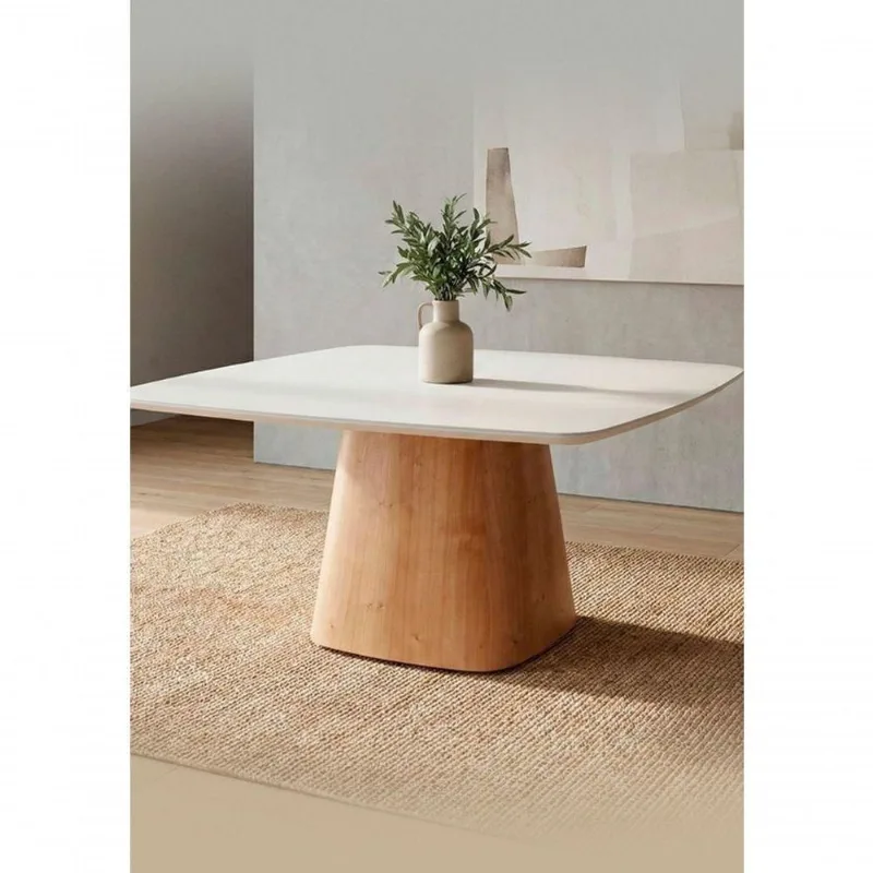 Mesa de Jantar Minerva 1,35x1,35m Design Contemporâneo Requinte