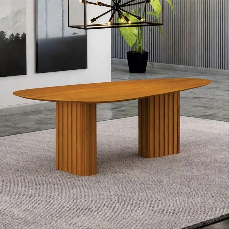 Mesa De Jantar Iza 8 Lugares Orgânico MDF Cinamomo Arbo Design