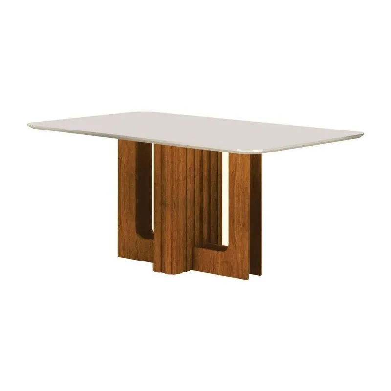 Mesa De Jantar Califórnia 6 Lugares Retangular MDF 180cm Cinamomo