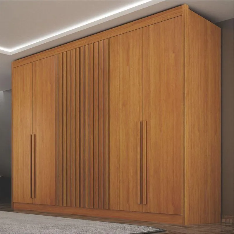 Guarda Roupa Casal Mirage 6 Portas 6 Gavetas MDF Cinamomo Arbo Design 276cm