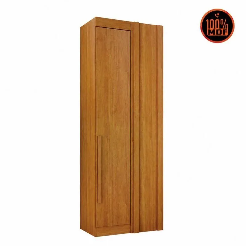 Módulo Canto Reto Áurea 1 Porta De Bater MDF Laqueado Cinamomo