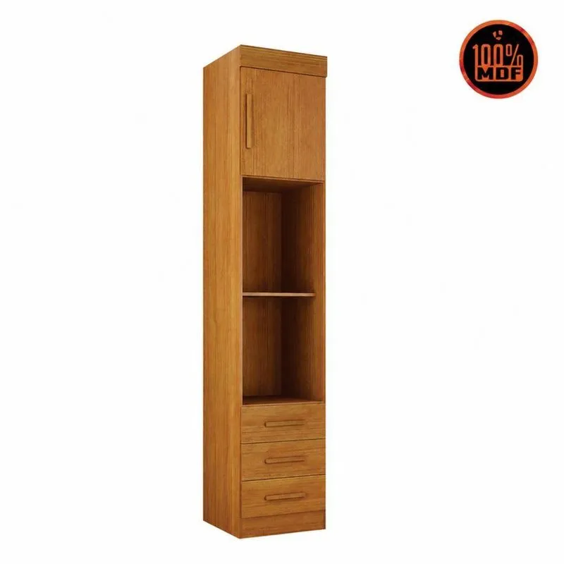 Módulo Mesa De Cabeceira 3 Gavetas MDF Moderno Cinamomo