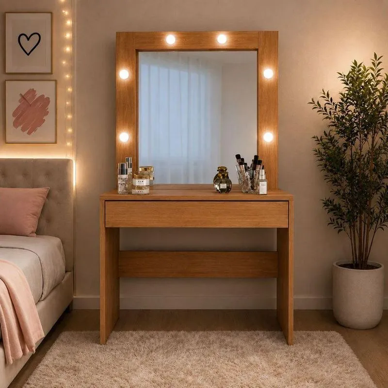 Camarim Cloe 1 Gaveta MDF 103cm Naturalle Belaris
