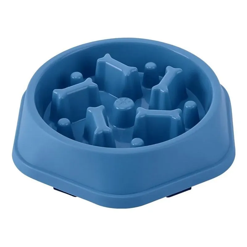 Pote De Ração Comida Lenta Rosa Azul Educativo Interativo