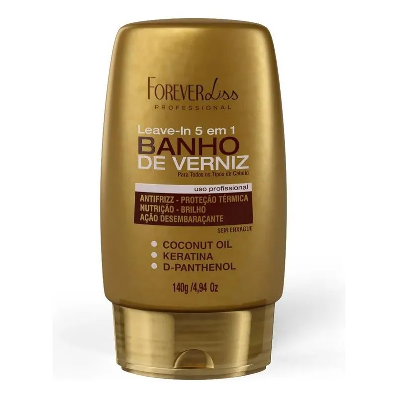 2x Leave In 5 Em 1 Banho De Verniz 140g Forever Liss