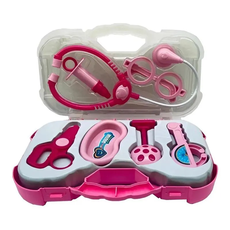 Maleta Mini Doutora Kit Infantil Menina Médica Brinquedo Cor
