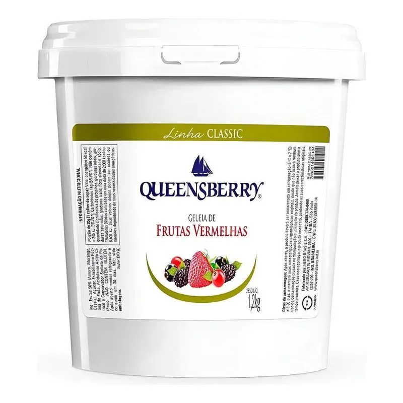 Geléia Queensberry Classic Frutas Vermelhas Sem Glúten 1,2kg