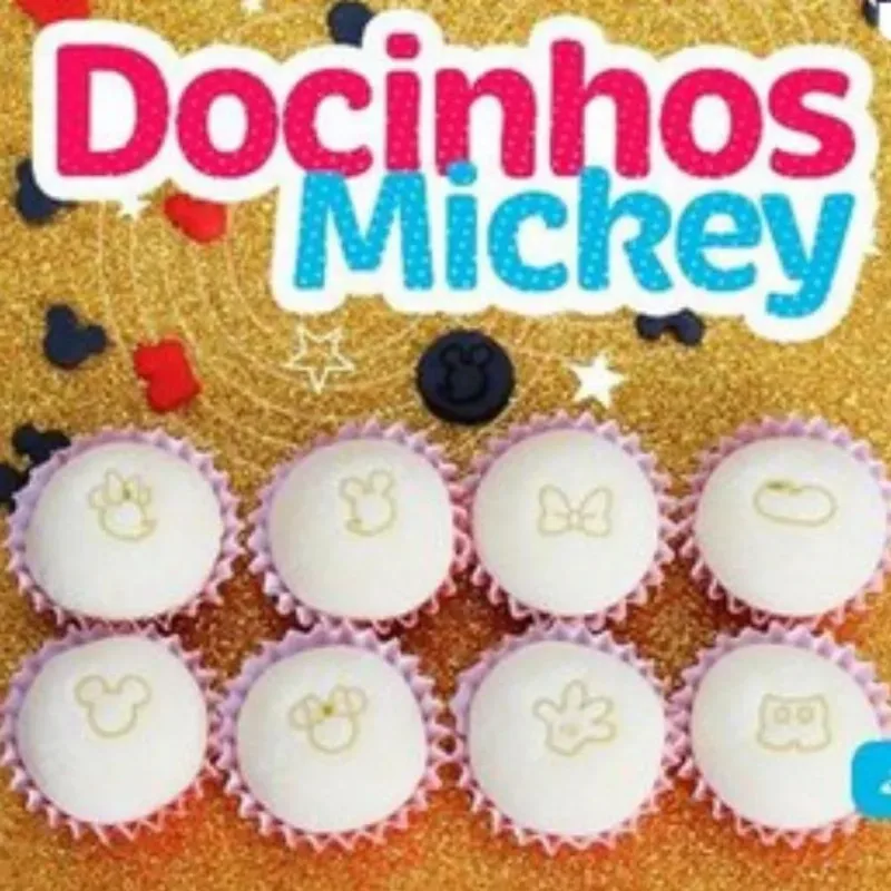 10x Kit Carimbos Mickey E Minnie Blue Star Marcar Docinho C