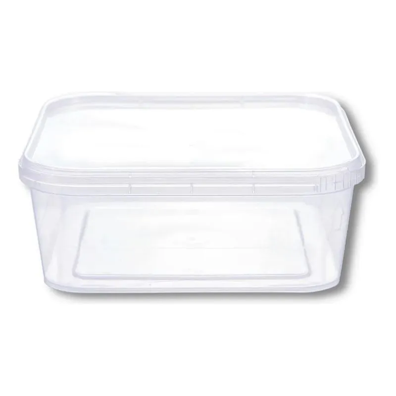10x Pote Plástico Quadrado Lacre Para Bolo De Pote 400ml C/