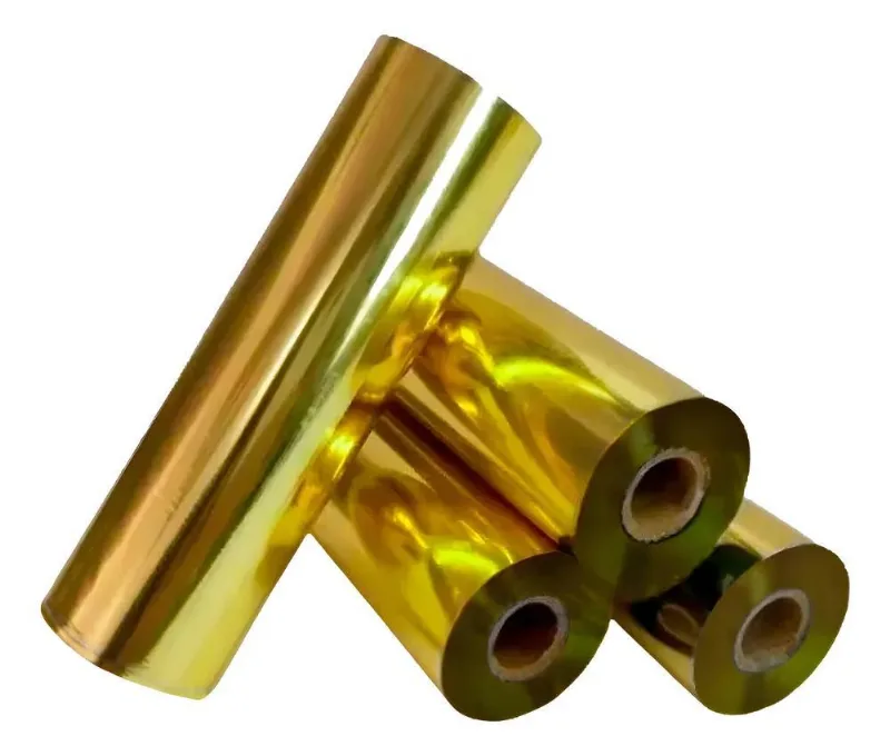 Ribbon Dourado Para Etiquetas Bopp 110x74m