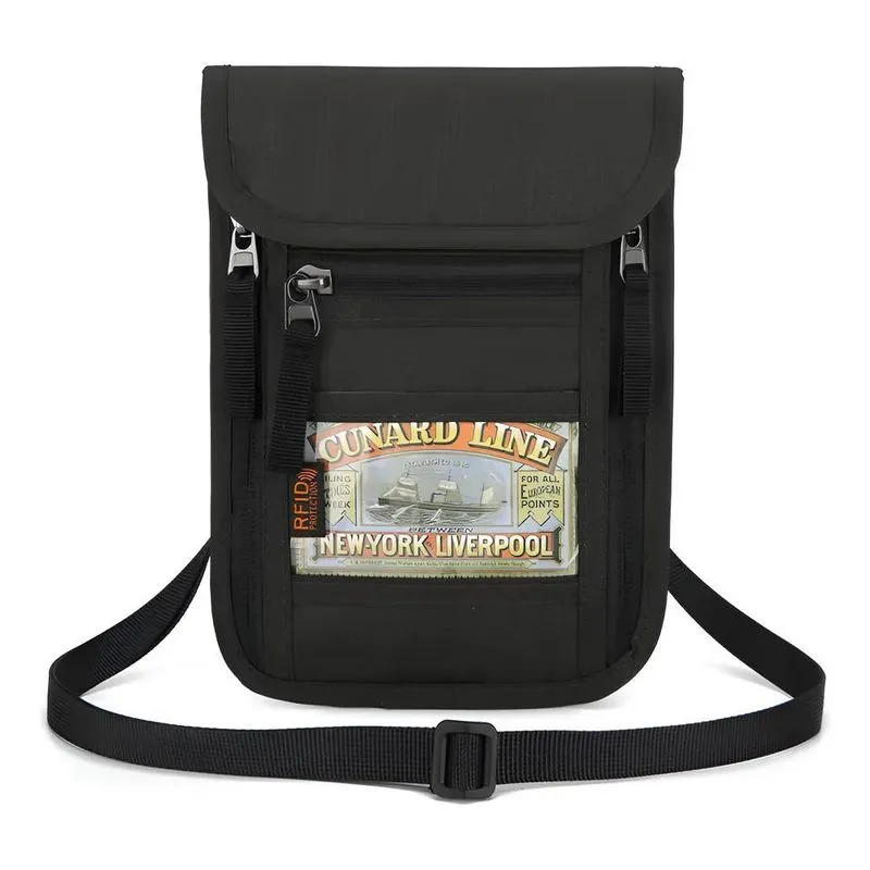 Carteira Passaporte Rfid: Viagem Segura E Organizada - Preto