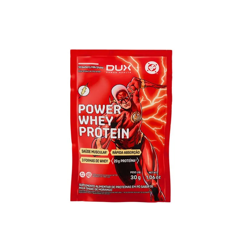 POWER WHEY PROTEIN DC - SACHÊ STRAWBERRY MILKSHAKE