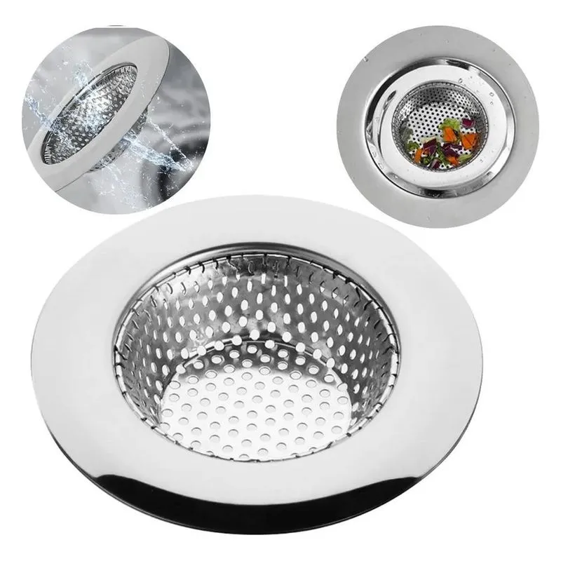 Ralo Para Pia Médio Em Inox Com Borda Cozinha Prático 9 Cm