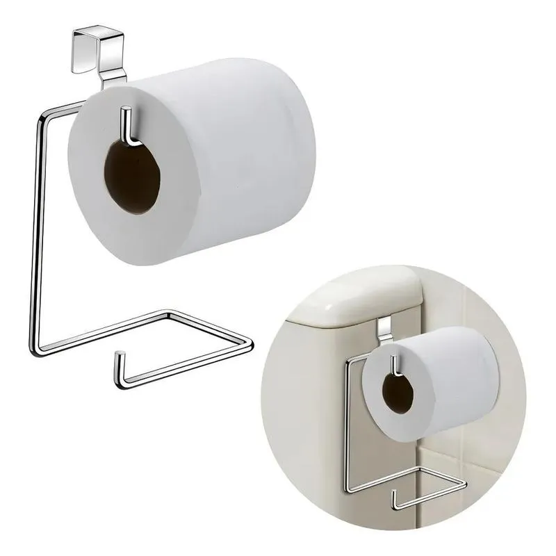 Suporte Porta Papel Higienico Aramado Duplo Caixa Acoplada C