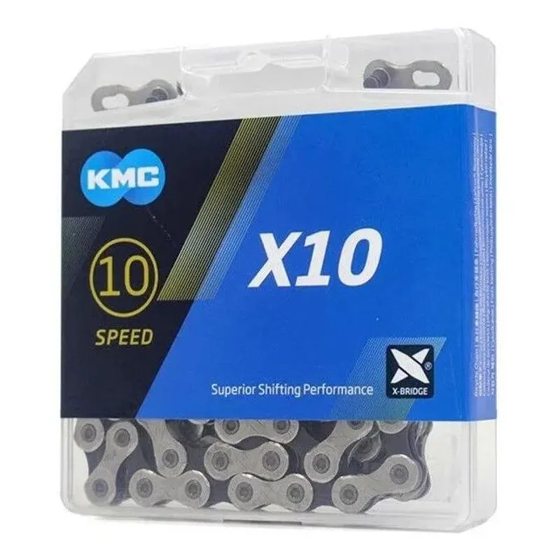 2x Corrente Kmc X10 Silver Prata 116l 10v 2x10v 3x10v Speed