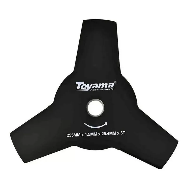 Lâmina Faca 3 Pontas Para Roçadeiras Toyama 255 X 1.5 X 25.4
