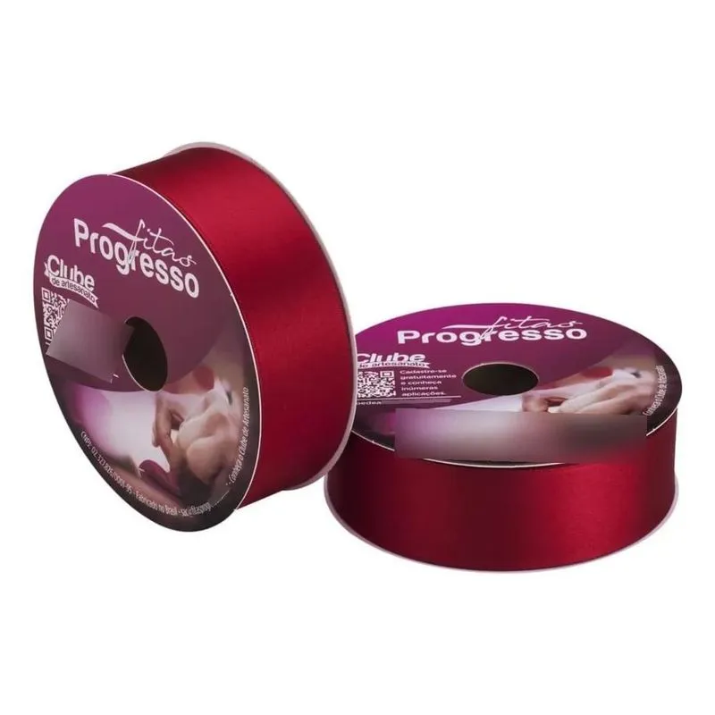 5x Fita De Cetim Nº 9 50 Metros X 38mm Progresso