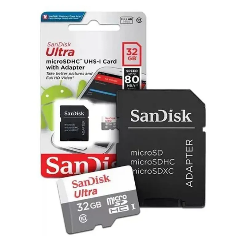 2x Cartao Memoria Micro Sd Sandisk 32gb Ultra Classe 10 Orig
