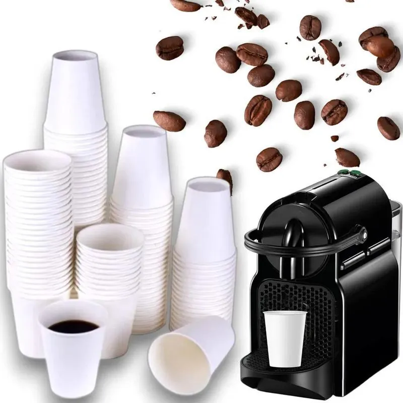 5x Copo Café Papel Térmico 85ml Chá Expresso 50 Copos Biodeg