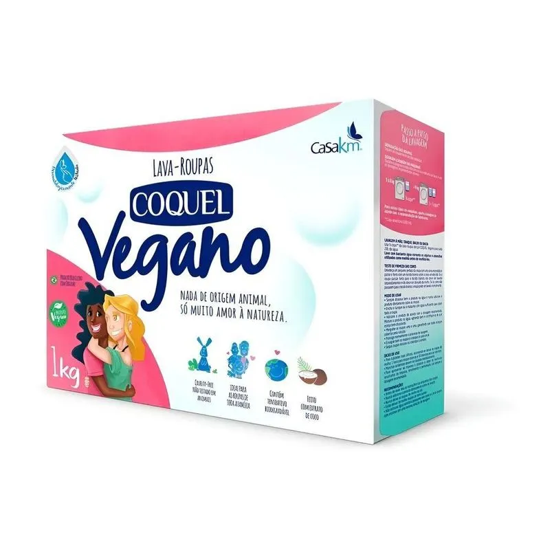 Lava Roupas Coquel Det Em Pó Vegano 1 Kg