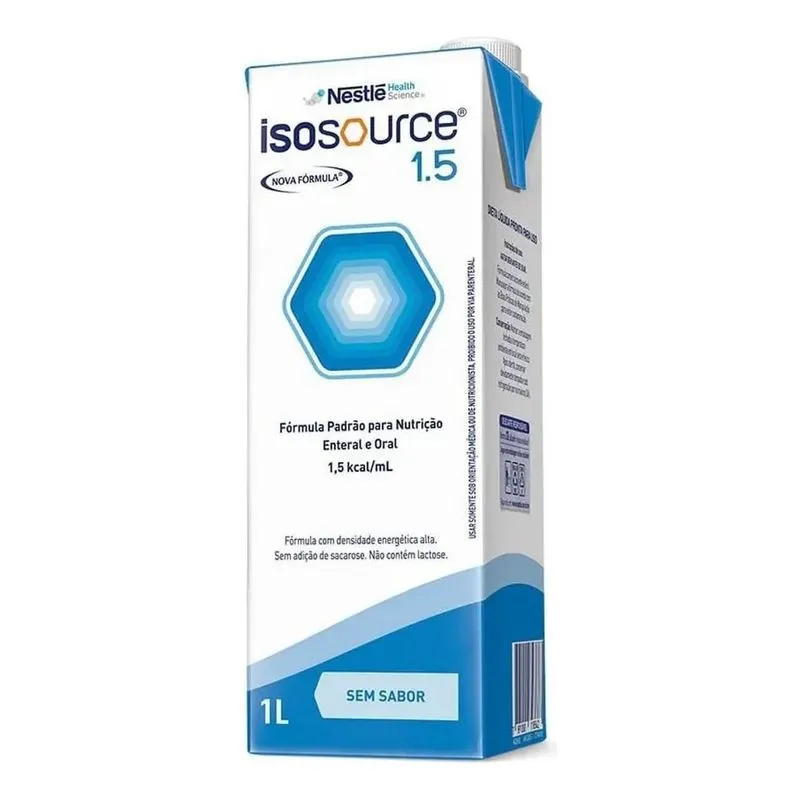 3x Isosource 1.5 Nestlé Nutrição Enteral (1 Litro) Sem Lacto