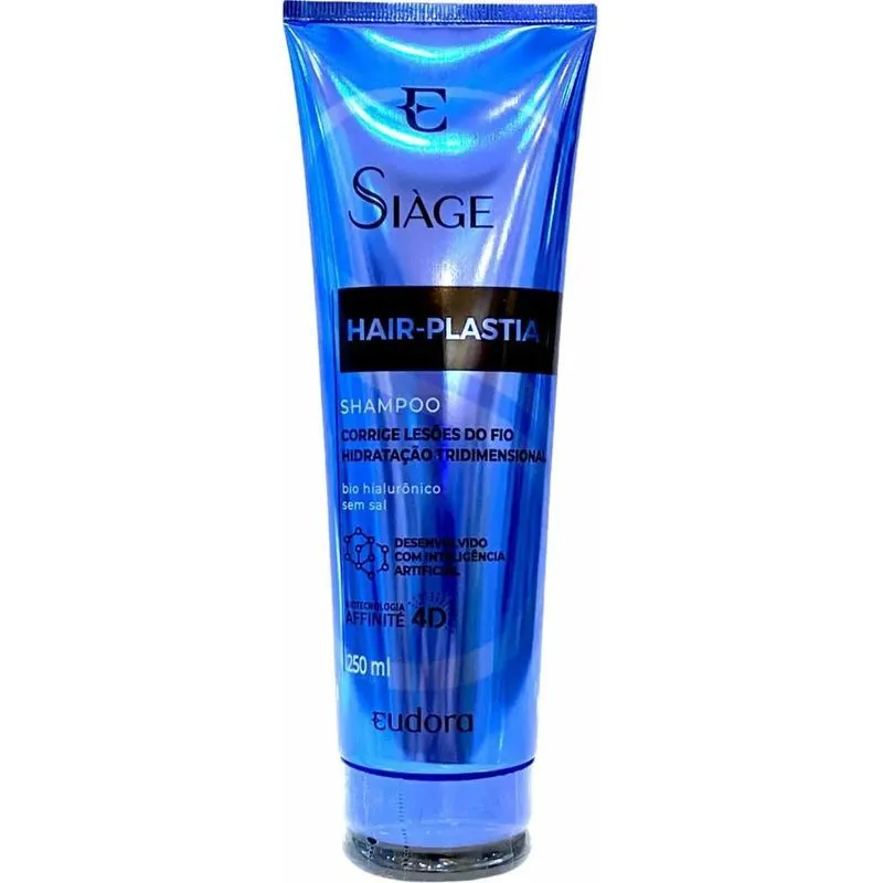 3x Siàge Shampoo Hair Plastia Bio Hialurônico 250ml Eudora
