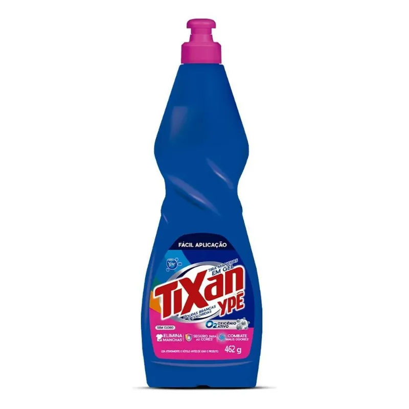 5x Tira Manchas Em Gel Tixan Ypê Roupas Brancas E Colorida