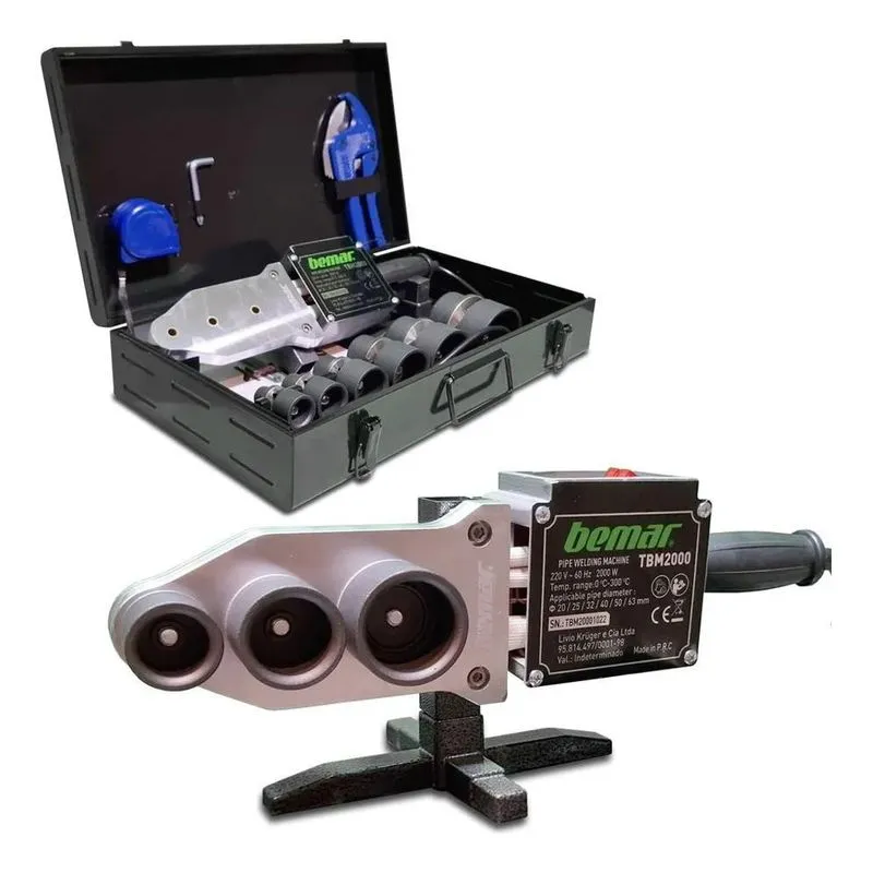 3x Termofusora 2000w 6 Bocais Ppr 20 A 63mm + Tesoura E Tr