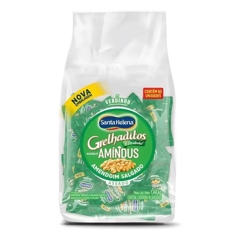 Amendoim Sem Pele Grelhaditos St Helena Pacote 60 Un 24g