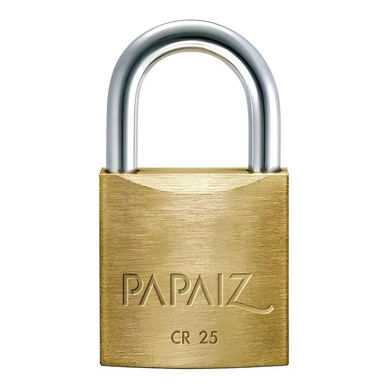 Cadeado Em Latão De Cr25 Com 2 Chaves Linha Clássica Papaiz