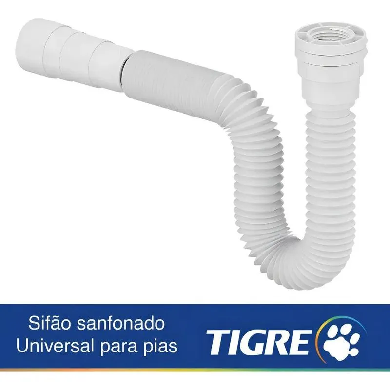 Sifão Flexível Ajustável Multiuso Pia/lavatório/tanque Tigre