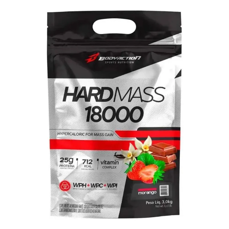 2x Hard Mass 18000 Hipercalórico 3kg Bodyaction
