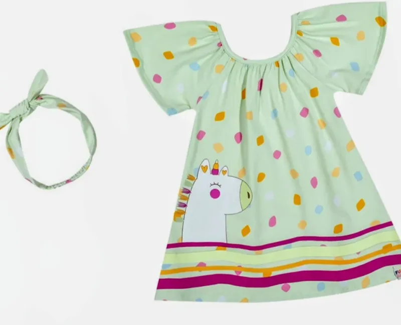 Vestido Elian Unicórnio ? Tam 3